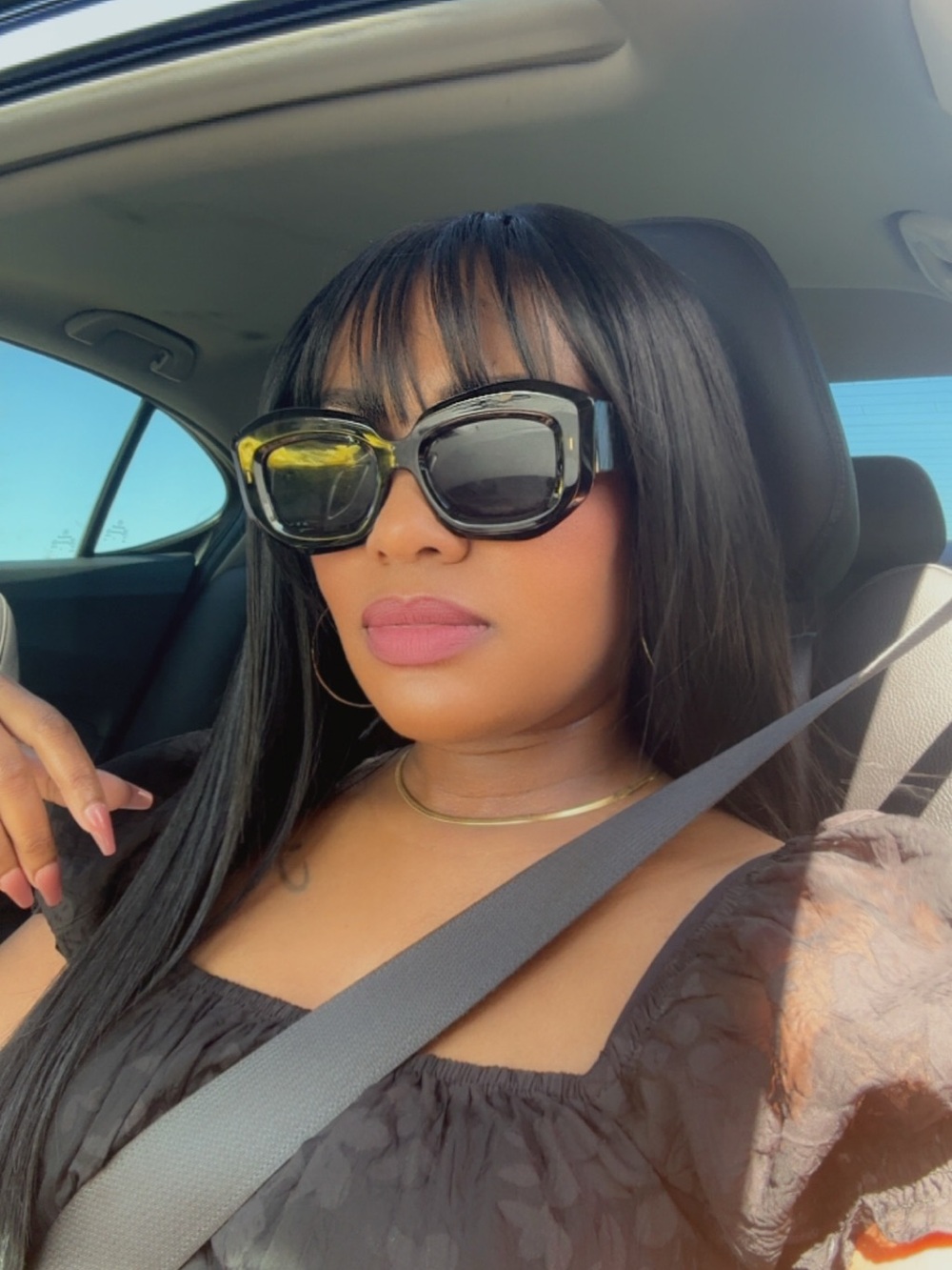 Oversized Black Sunglasses